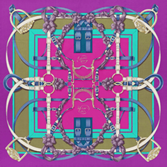 A variation of the Hermès scarf `Grand Manege` first edited in 2015 by `Henri d'Origny`