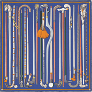 A variation of the Hermès scarf `Les Cannes` first edited in 2015 by `Virginie Jamin`