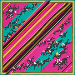 A variation of the Hermès scarf `Les Courses` first edited in 2015 by `Benoist-Ginorière Yves `