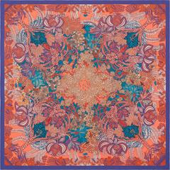A variation of the Hermès scarf `Maîtres de la forêt` first edited in 2017 by `Annie Faivre`