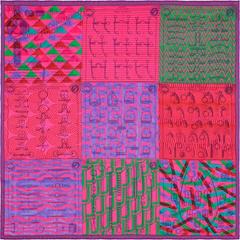 A variation of the Hermès scarf `Manufacture de Boucleries` first edited in 2015 by `Pagni Gianpaolo `