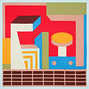 A variation of the Hermès scarf `Zeta` first edited in 2017 by `Nathalie Du Pasquier`
