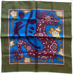 A variation of the Hermès scarf `L’année du dragon` first edited in 2012 by `Stéphany Devaux`