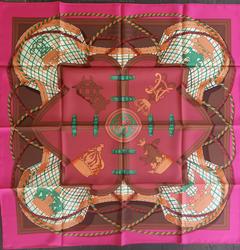 A variation of the Hermès scarf `Grande tenue Queen’s Diamond Jubilee` first edited in 2012 by `Henri d'Origny`