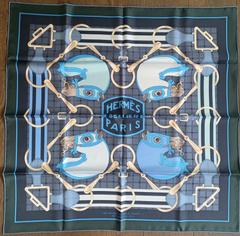 A variation of the Hermès scarf `Tatersale Queen’s 90th birthday` first edited in 2016 by `Henri d'Origny`