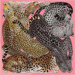 A variation of the Hermès scarf `Lazy Leopardesses` first edited in  by `Arlette Ess`