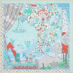 A variation of the Hermès scarf `Le Premier Chant` first edited in 2022 by `Edouard Baribeaud`, `Sophia Andreotti`