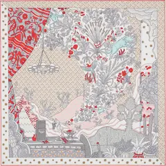 A variation of the Hermès scarf `Le Premier Chant` first edited in 2022 by `Edouard Baribeaud`, `Sophia Andreotti`