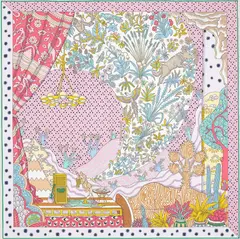 A variation of the Hermès scarf `Le Premier Chant` first edited in 2022 by `Edouard Baribeaud`, `Sophia Andreotti`