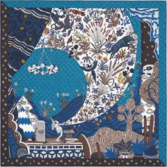 A variation of the Hermès scarf `Le Premier Chant` first edited in 2022 by `Edouard Baribeaud`, `Sophia Andreotti`