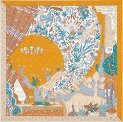 A variation of the Hermès scarf `Le Premier Chant` first edited in 2022 by `Edouard Baribeaud`, `Sophia Andreotti`