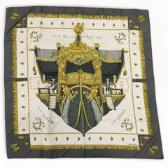 A variation of the Hermès scarf `Vue du Carrosse de la Galère la Réale` first edited in 1953 by `Hugo Grygkar`