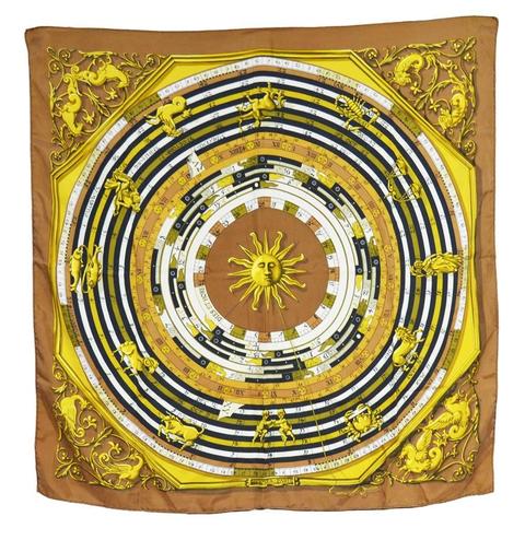 A variation of the Hermès scarf `Astrologie` first edited in 1963 by `Françoise Façonnet`