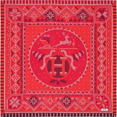A variation of the Hermès scarf `Au coin du feu` first edited in 2016 by `Dimitri Rybaltchenko`