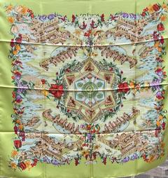 A variation of the Hermès scarf `Au pays de cocagne ` first edited in 2000 by `Zoè Pauwels`