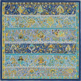 A variation of the Hermès scarf `Au pays des oiseaux-fleurs` first edited in 2016 by `Christine Henry`