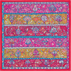A variation of the Hermès scarf `Au pays des oiseaux-fleurs` first edited in 2016 by `Christine Henry`