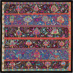 A variation of the Hermès scarf `Au pays des oiseaux-fleurs` first edited in 2016 by `Christine Henry`