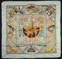 A variation of the Hermès scarf `Au son des tam-tam` first edited in 1997 by `Laurence Bourthoumieux`
