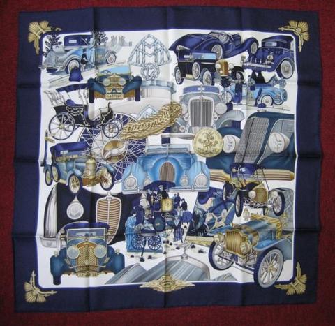 A variation of the Hermès scarf `Automobile` first edited in 1996 by `Joachim Metz`