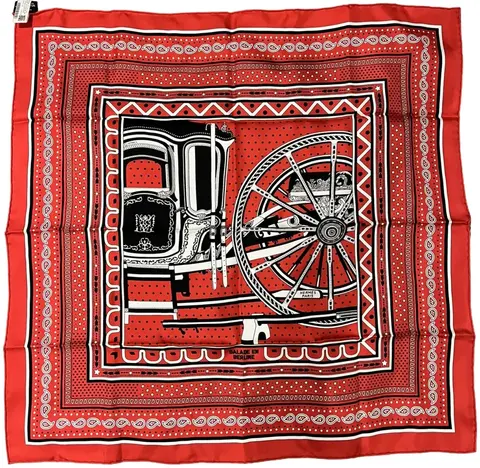 A variation of the Hermès scarf `Balade en berline` first edited in 2019 by `Wlodek Kaminski`