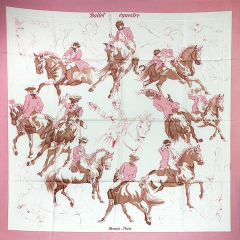 A variation of the Hermès scarf `Ballet équestre` first edited in 2007 by `Hubert de Watrigant`