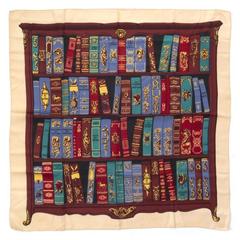 A variation of the Hermès scarf `Bibliothèque` first edited in 1960 by `Hugo Grygkar`