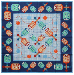 A variation of the Hermès scarf `Bilboquet` first edited in 2004 by `Joachim Metz`