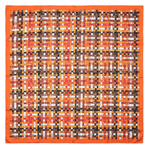 A variation of the Hermès scarf `Bolduc au carré ` first edited in 2007 by `Caty Latham`
