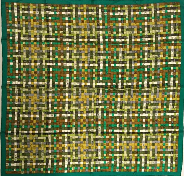Bolduc au carré green - Hermès Scarf Details | Scarf Sage
