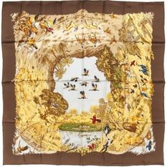 A variation of the Hermès scarf `Africa` first edited in 1997 by `Robert Dallet`