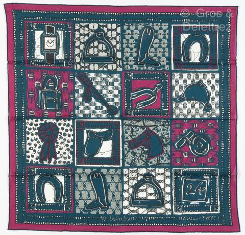 A variation of the Hermès scarf `Le boubou h` first edited in 2011 by `Karen Petrossian`