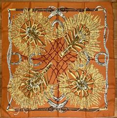 A variation of the Hermès scarf `Bouquets de moisson` first edited in 1967 by `Henri d'Origny`