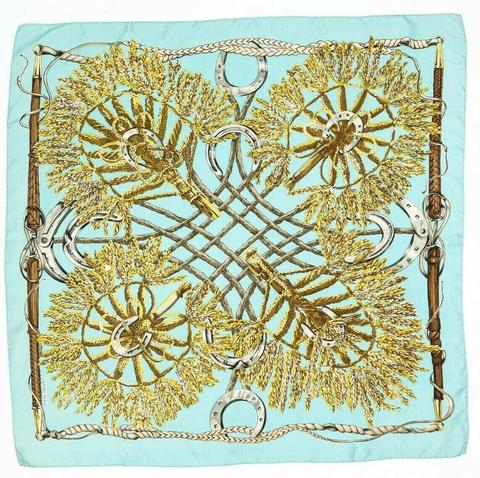 A variation of the Hermès scarf `Bouquets de moisson` first edited in 1967 by `Henri d'Origny`