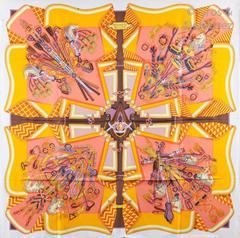 A variation of the Hermès scarf `Bouquets sellier ` first edited in 2014 by `Pierre Marie`