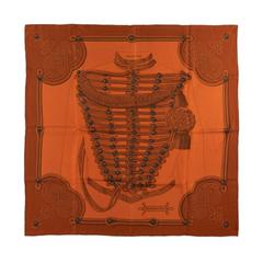 A variation of the Hermès scarf `Brandebourgs ` first edited in 1970 by `Caty Latham`