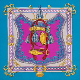 A variation of the Hermès scarf `Bride de cour` first edited in 1970 by `Françoise De La Perriere`