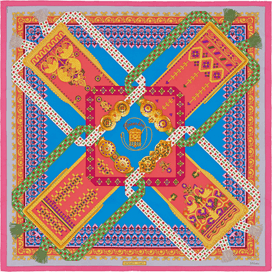 A variation of the Hermès scarf `Brins d'or` first edited in 1982 by `Julie Abadie`