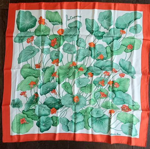 A variation of the Hermès scarf `Les capucines` first edited in 2003 by `Antoine De Jacquelot`