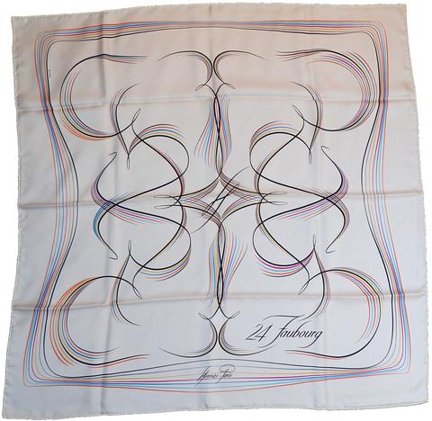 A variation of the Hermès scarf `24 Faubourg` first edited in 2006 by `Benoît-Pierre Emery`