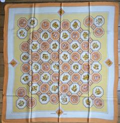 A variation of the Hermès scarf `Carrelages ` first edited in 1968 by `Maurice Tranchant`