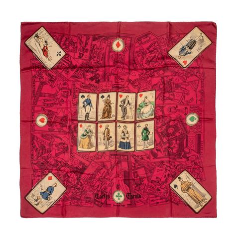 A variation of the Hermès scarf `Cartes et tarots ` first edited in 1965 by `Philippe Ledoux`