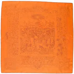 A variation of the Hermès scarf `Cavalcade de mai` first edited in 2002 by `Sophie Koechlin`