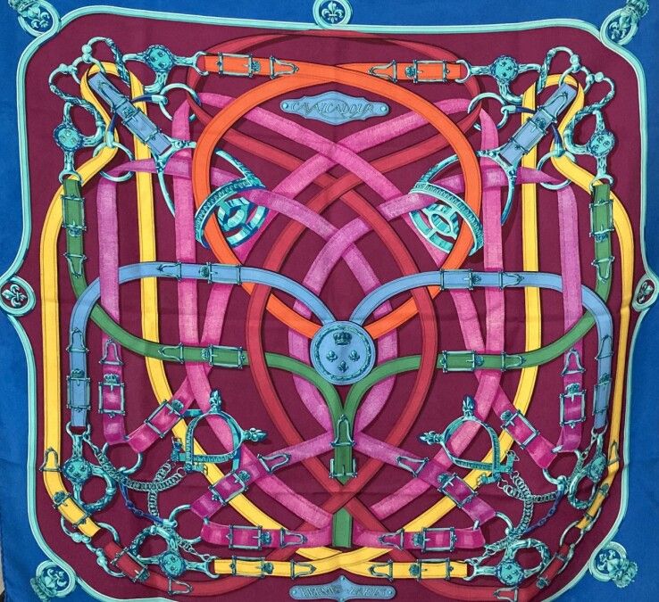 Cavalcadour blue, purple - Hermès Scarf Details | Scarf Sage