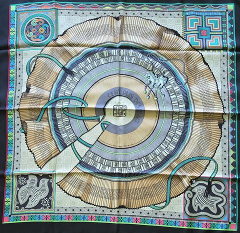 A variation of the Hermès scarf `Cent plis des miao` first edited in 2010 by `Aline Honoré`