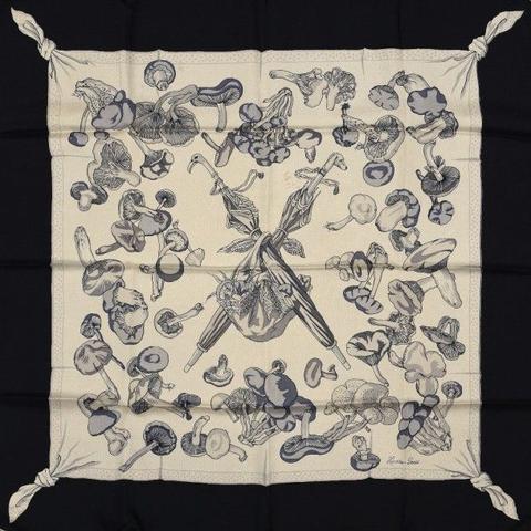 A variation of the Hermès scarf `Champignons I` first edited in 1948 by `Hugo Grygkar`