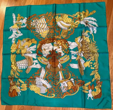 A variation of the Hermès scarf `Chapeau` first edited in 1990 by `Annie Faivre`