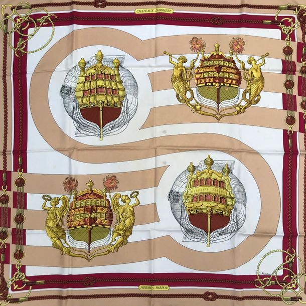 Châteaux d'arrière pink - Hermès Scarf Details | Scarf Sage