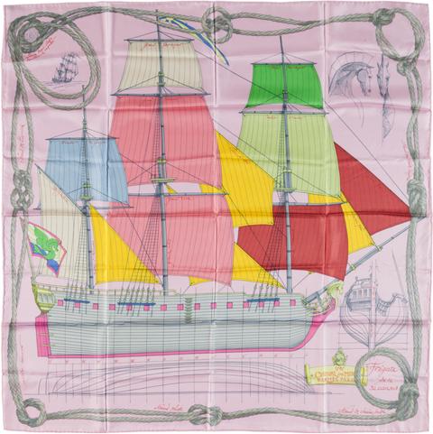 A variation of the Hermès scarf `Cheval de mer` first edited in 2012 by `Christian Renonciat`