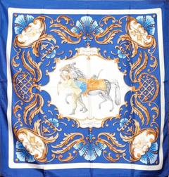 A variation of the Hermès scarf `Cheval turc ` first edited in 1970 by `Christiane Vauzelles`